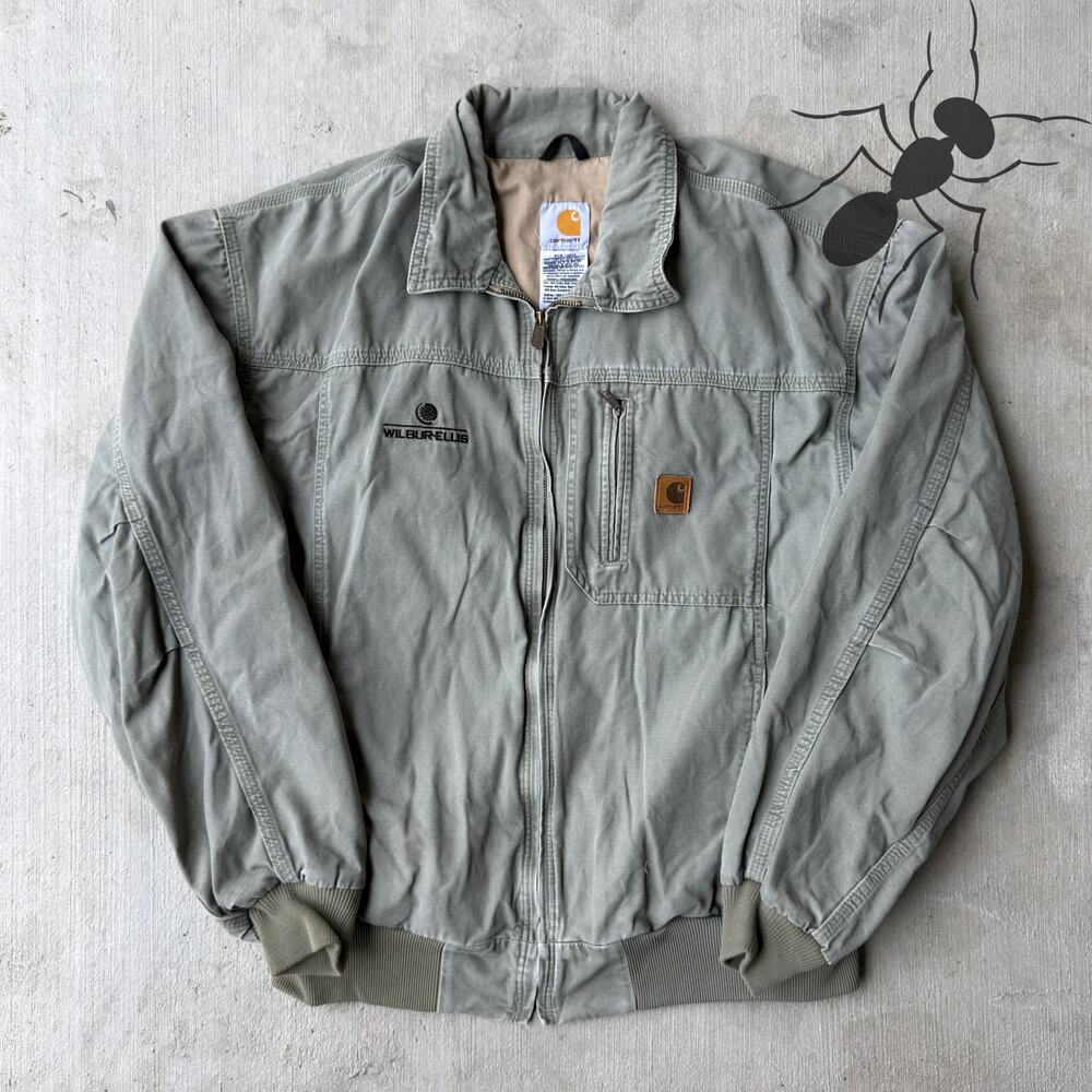 Carhartt J163 LDN green bomber work wear jacket